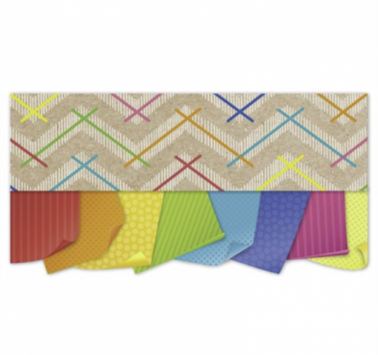(SALE) BORDER: KRAFTY POP! COLORFUL KRAFT CHEVRON