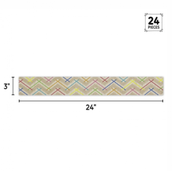 (SALE) BORDER: KRAFTY POP! COLORFUL KRAFT CHEVRON