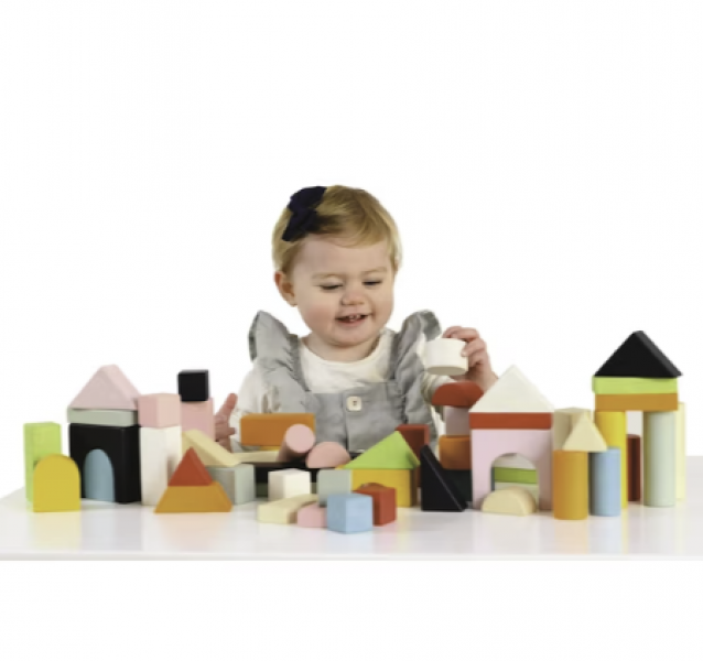 (SALE) WOODEN BUILDING BLOCKS SET OF 60