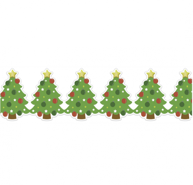 BORDER: CHRISTMAS TREES