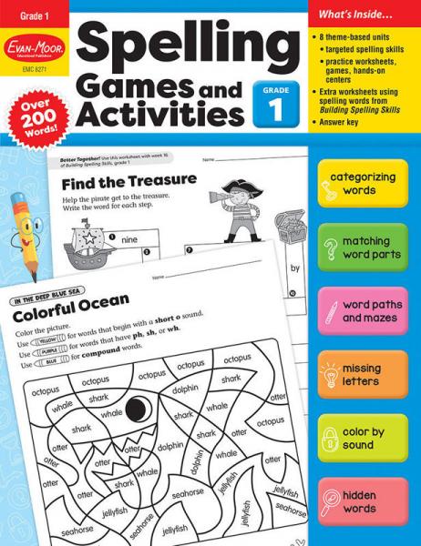 SPELLING GAMES AND ACTIVITIES GRADE 1