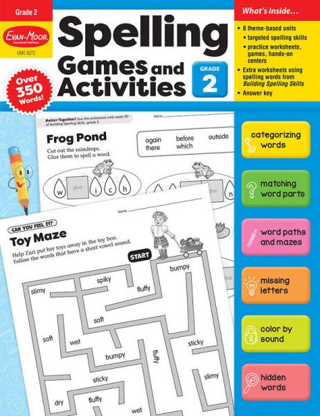 SPELLING GAMES AND ACTIVITIES GRADE 2
