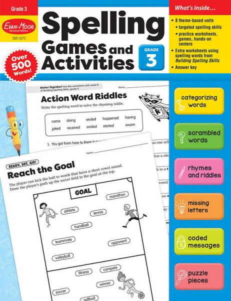 SPELLING GAMES AND ACTIVITIES GRADE 3