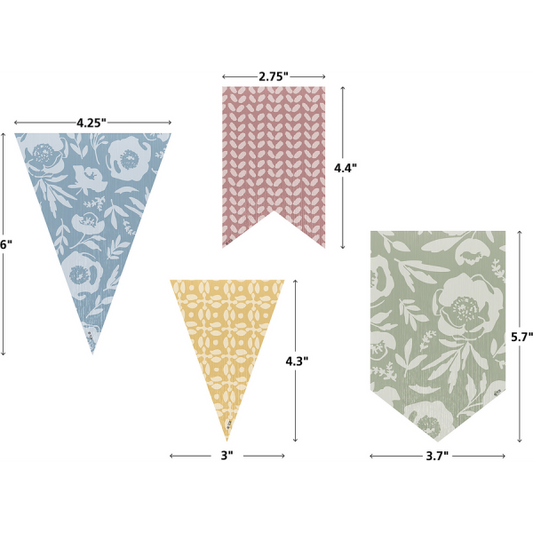 PENNANTS: CLASSROOM COTTAGE ASSORTED SIZES