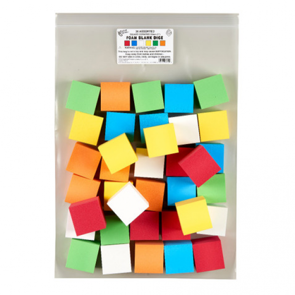 DICE: BLANK FOAM CUBE 25MM