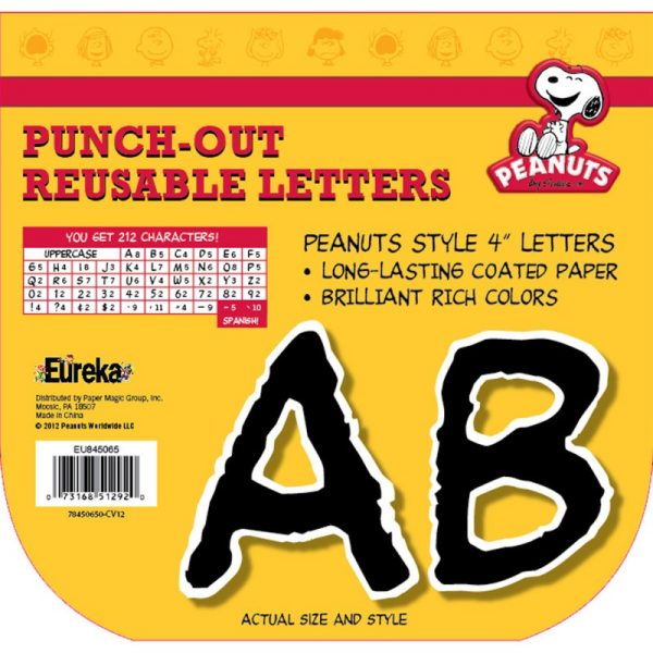 LETTERS: PEANUTS STYLE 4"