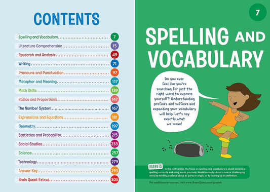 BRAIN QUEST WORKBOOK: GRADE 6