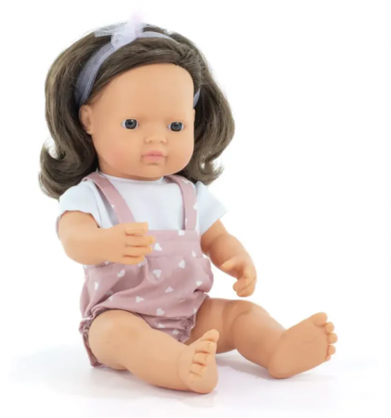 BABY DOLL BRUNETTE GIRL 15"
