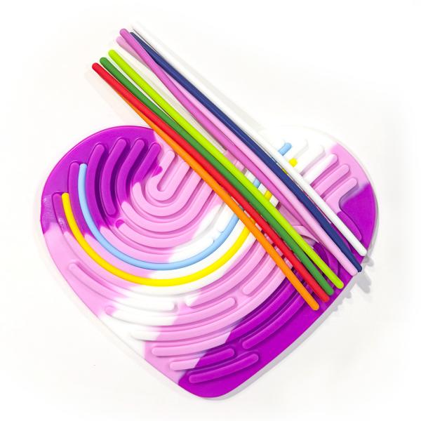 SILICONE SENSORY SILLY TUBES HEART