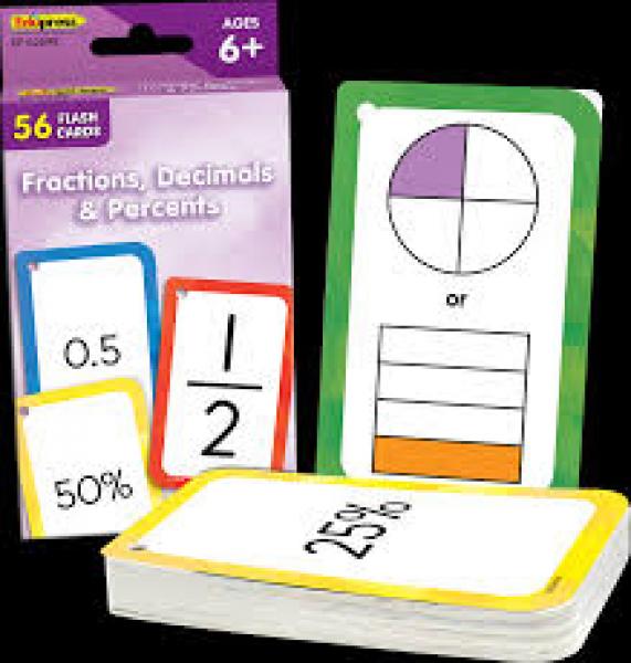 FLASH CARDS: FRACTIONS, DECIMALS, AND PERCENTS