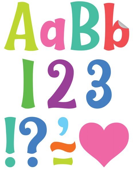 SELF-ADHESIVE LETTERS: COLOFUL WILD WHIMSY 4"