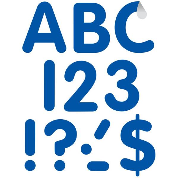 SELF-ADHESIVE LETTERS: BLUE CLASSIC 4"