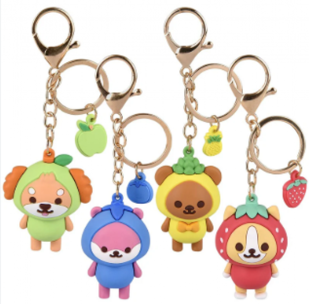 KAWAII ANIMAL FRUIT KEYCHAIN