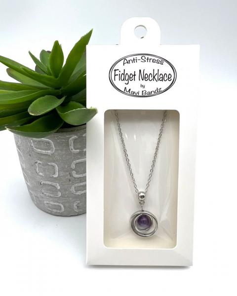 FIDGET GEMSTONE SPINNER NECKLACE