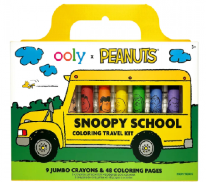 PEANUTS SNOOPY SCHOOL COLORING TRAVEL KIT