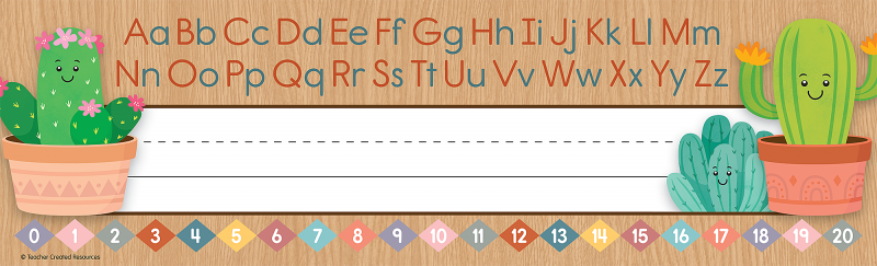 NAME PLATES: HAPPY CACTUS CREW