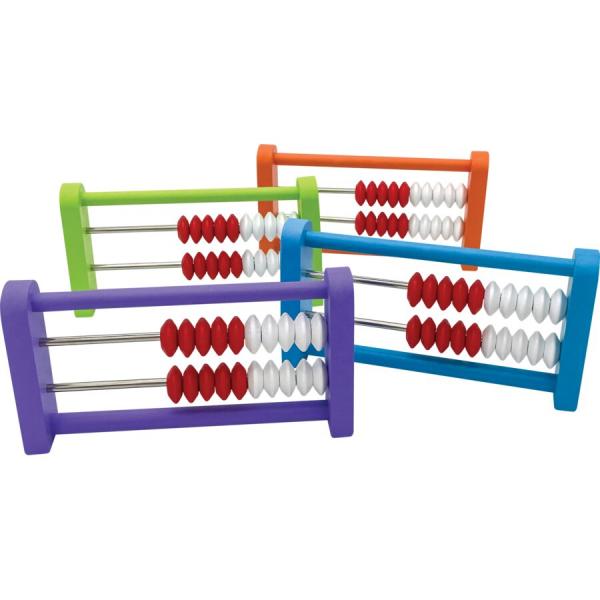 20-BEAD WOODEN MINI REKENREKS SET OF 4