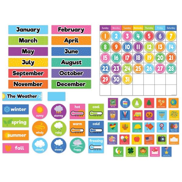 MAGNETIC CALENDAR SET: COLORFUL