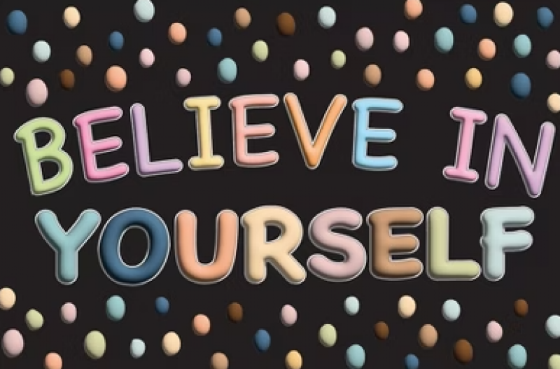 WELCOME MAT: BELIEVE IN YOURSELF 15.5" x 23.5"