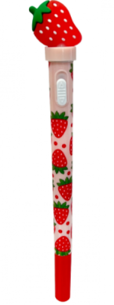 STRAWBERRY SPINNING LED LIGHT-UP PEN