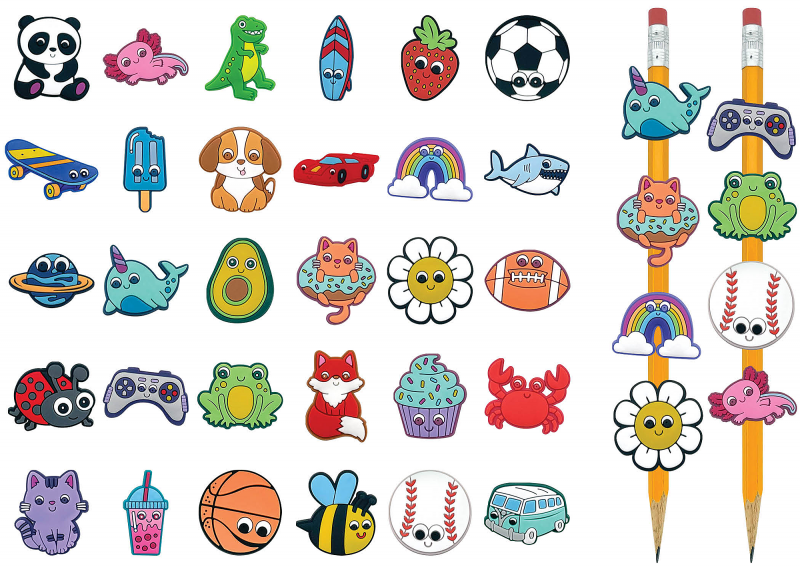 PENCIL CHARMS SET OF 60