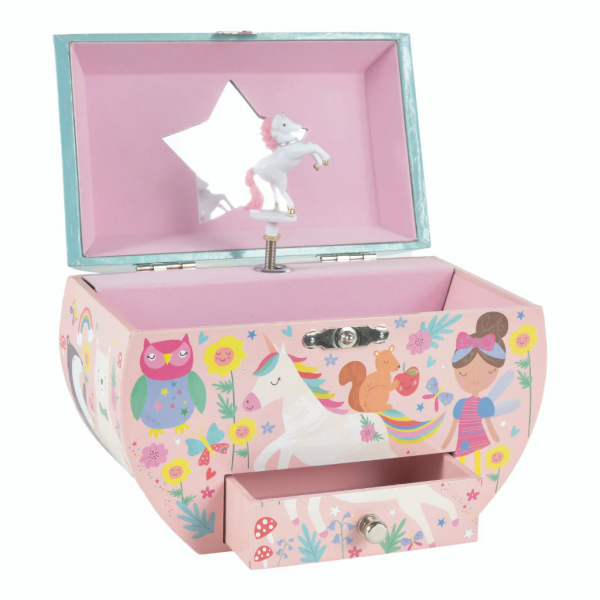 MUSICAL JEWELRY BOX: OVAL RAINBOW FAIRY