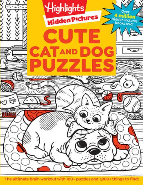 HIGHLIGHTS HIDDEN PICTURES CUTE CAT AND DOG PUZZLES