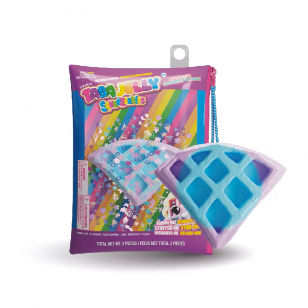 TABA JELLY JUST RIGHT SQUISHY TOY PINK WAFFLE