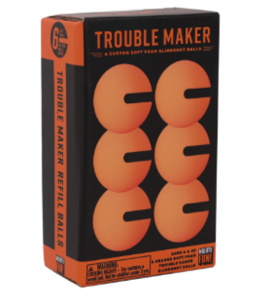 TROUBLE MAKER SLINGSHOT REFILL BALLS: ORANGE