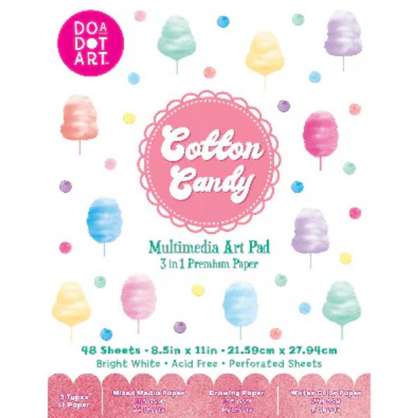 MULTIMEDIA ART PAD 3 IN 1 PREMIUM PAPER: COTTON CANDY