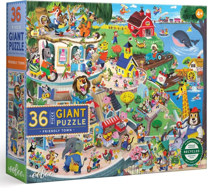 GIANT PUZZLE: FRIENDLY TOWN 36 PIECES