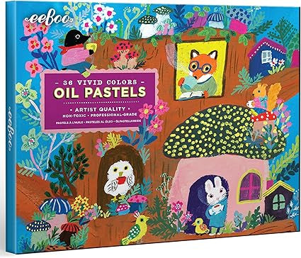 YUMI'S MUSHROOM HOUSE OIL PASTELS