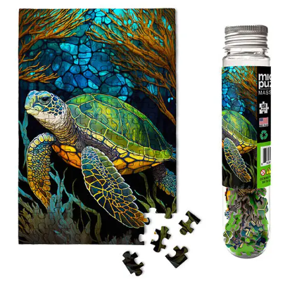 MICRO PUZZLES: SEA TURTLE- STAINED GLASS