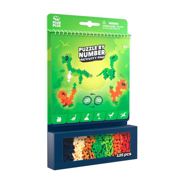 PLUS PLUS PUZZLE BY NUMBER ACTIVITY PAD: DINOSAURS
