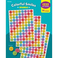 STICKERS: MINI COLORFUL SMILES SPARKLE VALUE PACK