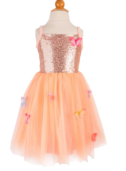 BUTTERFLY BLISS DRESS PEACH SIZE 3-4