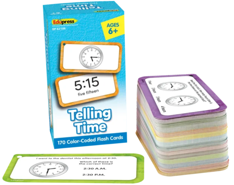 FLASH CARDS: TELLING TIME 170 COUNT