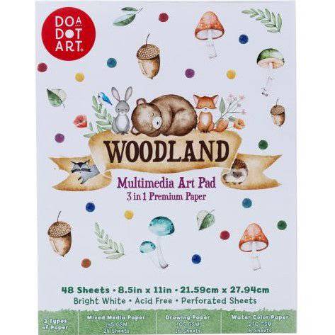 MULTIMEDIA ART PAD 3 IN 1 PRMIUM PAPER: WOODLAND
