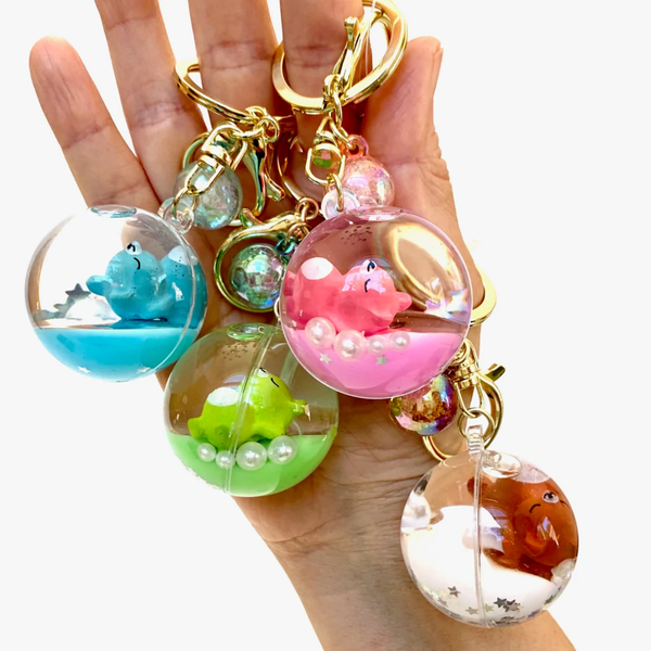 3D SLEEPING ANIMAL BALL KEYCHAIN