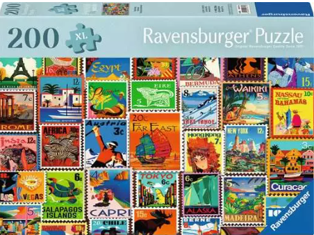 PUZZLE: TRAVEL STAMPS 200 PC