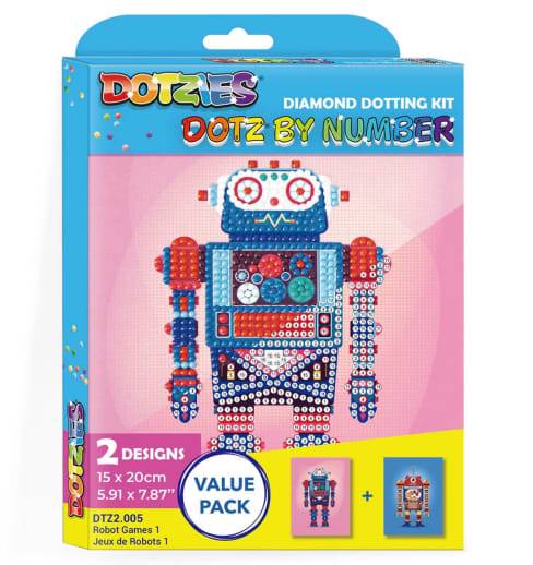 DIAMOND DOTZ BY NUMBER ROBOTZ