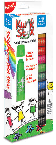 KWIK STIX SOLID TEMPERA PAINT 12PK