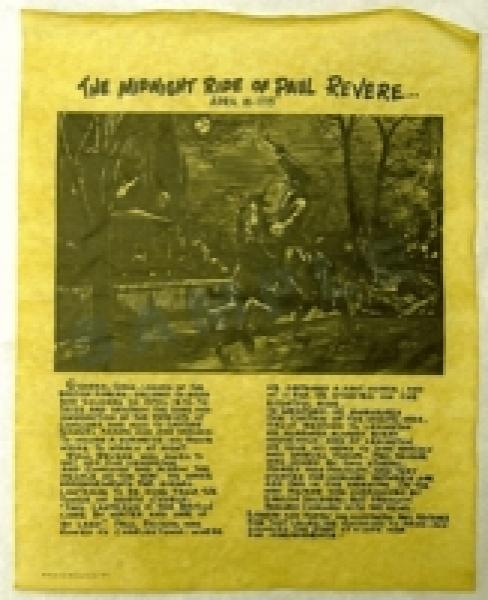 HISTORICAL DOCUMENT: #15-MIDNIGHT RIDE OF PAUL REVERE
