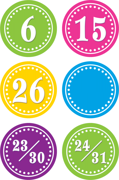 CALENDAR DAYS: BRIGHT CIRCLES