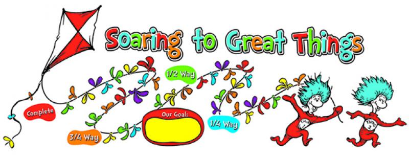 BULLETIN BOARD SET: GOAL SETTING DR. SEUSS
