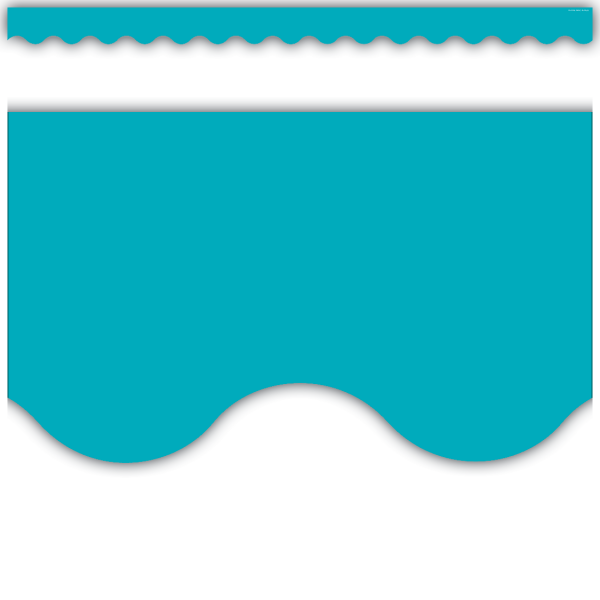 BORDER: SCALLOPED TEAL
