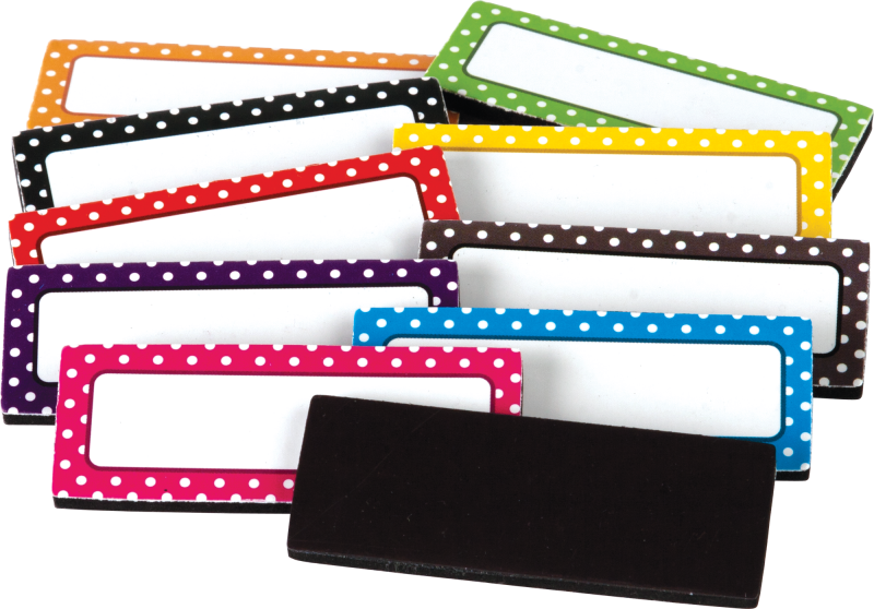 MAGNETIC LABELS: POLKA DOTS