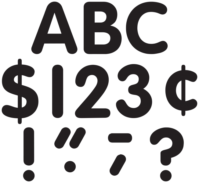 LETTERS: 4" BLACK CLASSIC