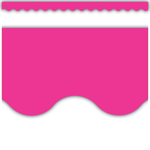 BORDER: SCALLOPED HOT PINK