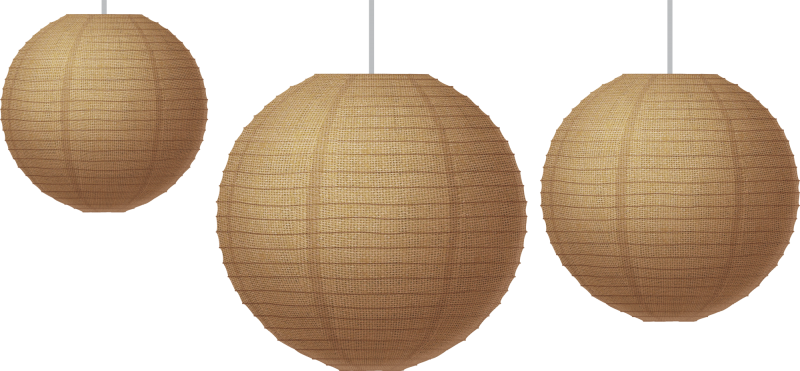 PAPER LANTERNS: BURLAP
